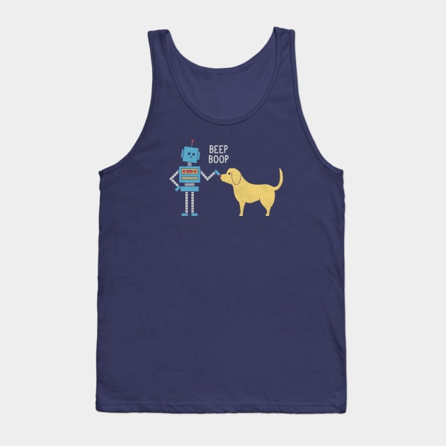 Beep Boop Tank Top by HandsOffMyDinosaur